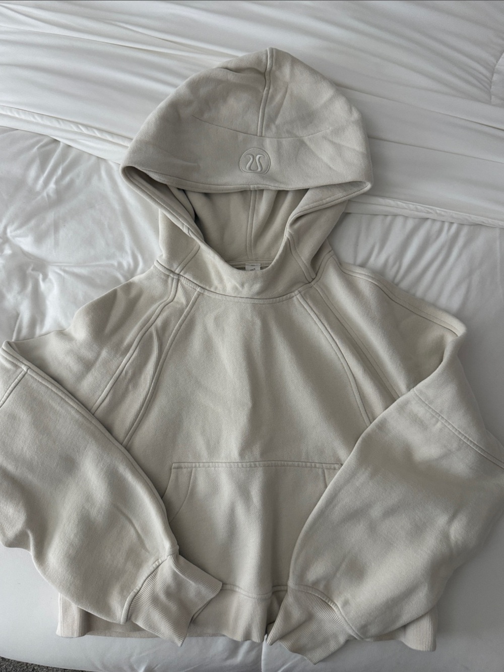 lululemon athletica Cream Hoodie Sweatshirt